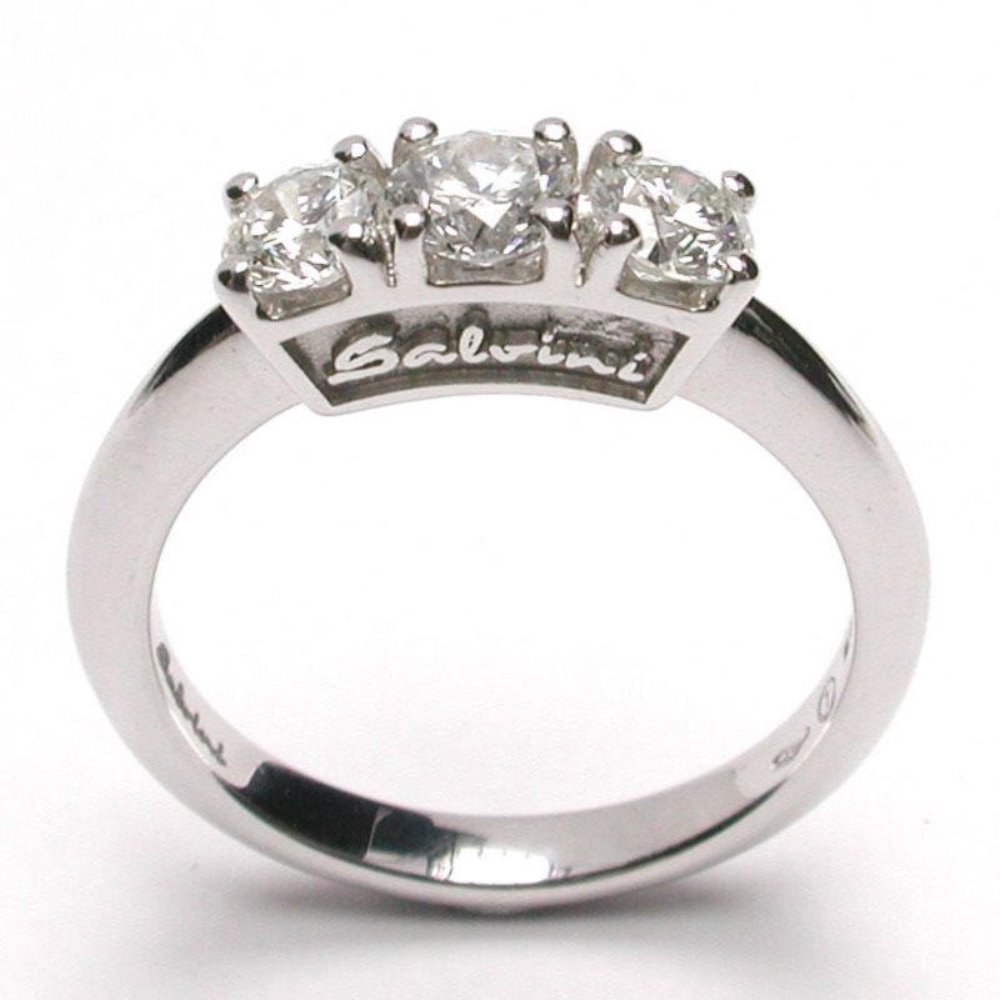 White Gold Trilogy Ring with Diamonds