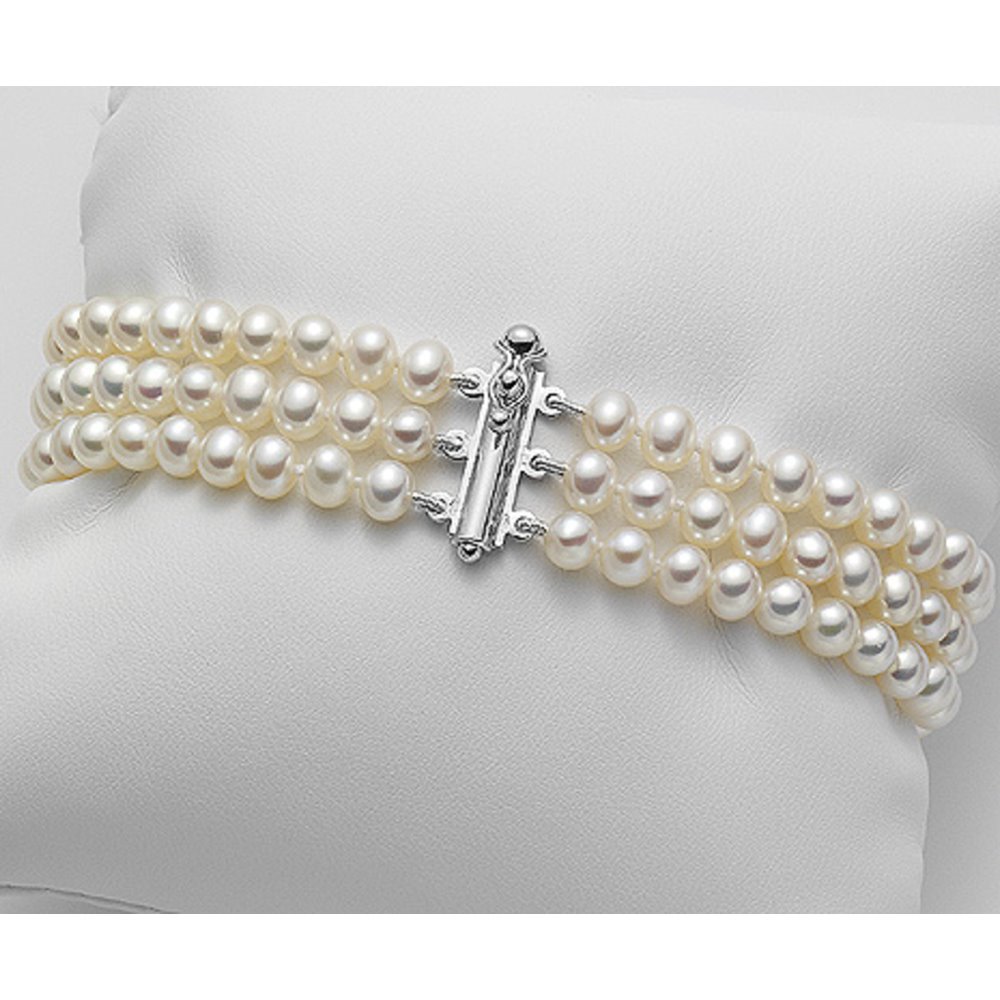 White Gold and Pearl Bracelet FW 4.5/5