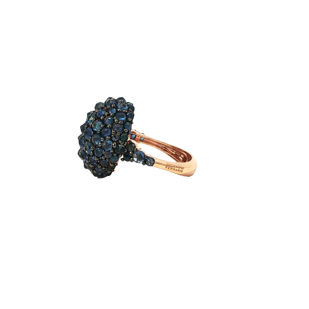 Multistone Ring with Blue Sapphires