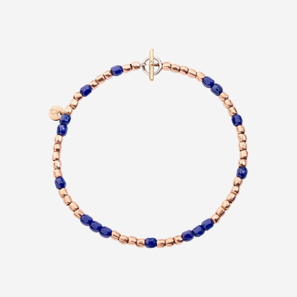 Bracelet perlé en céramique étoile de mer pour femme, rose, bleu