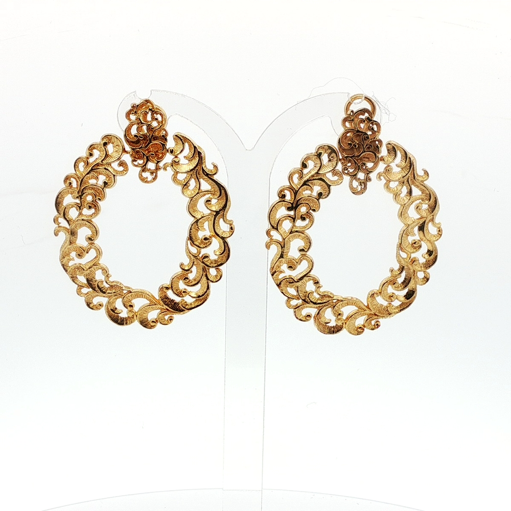 Yellow Gold Plated Silver Earrings