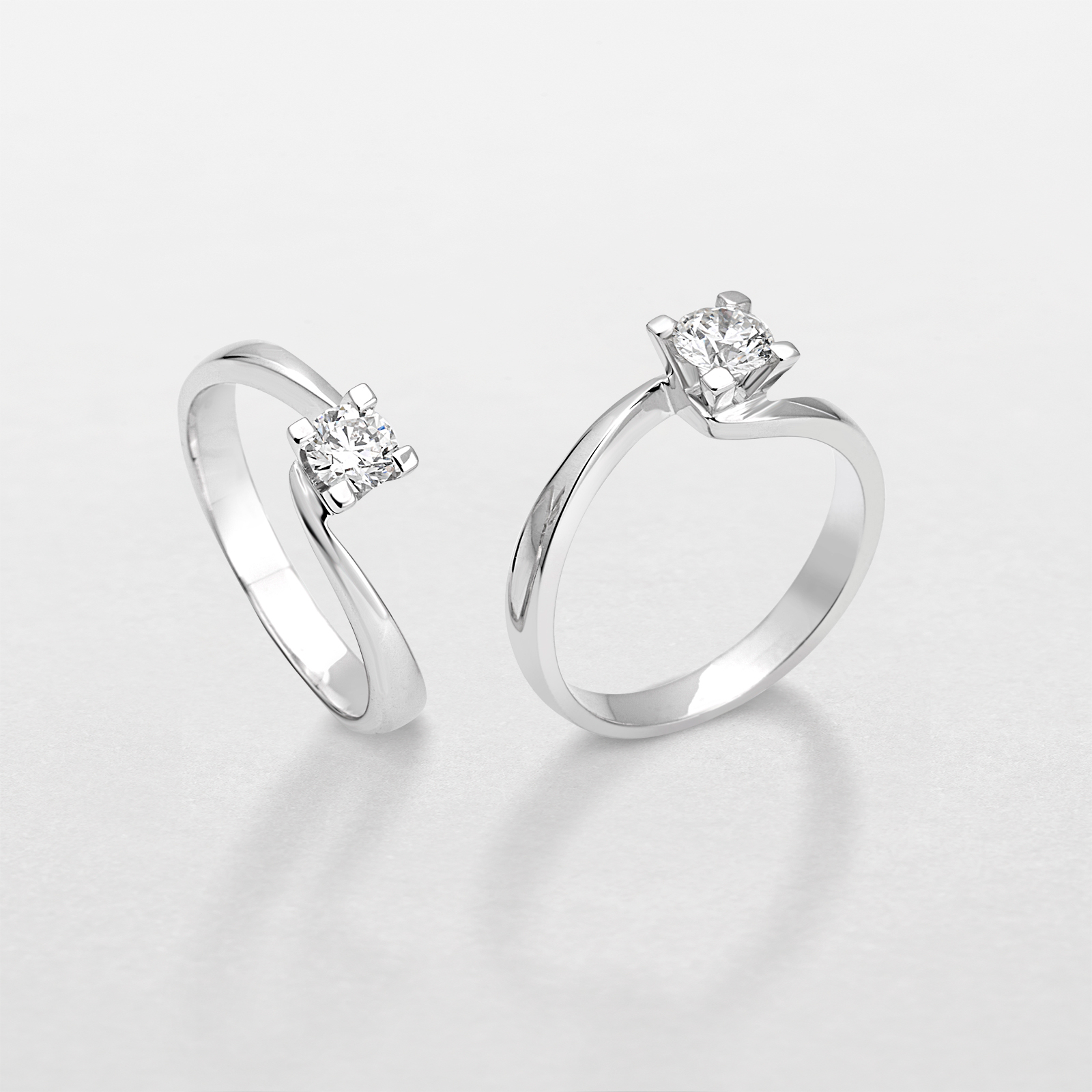 Bague en or blanc et diamants 0,23 ct.